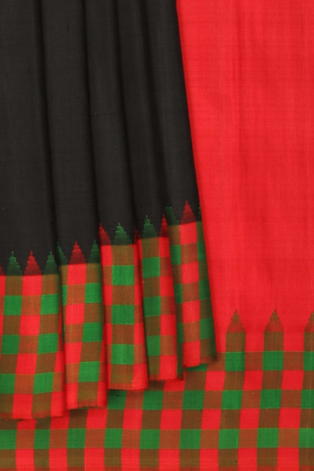 Image of Gadwal Silk Black Saree